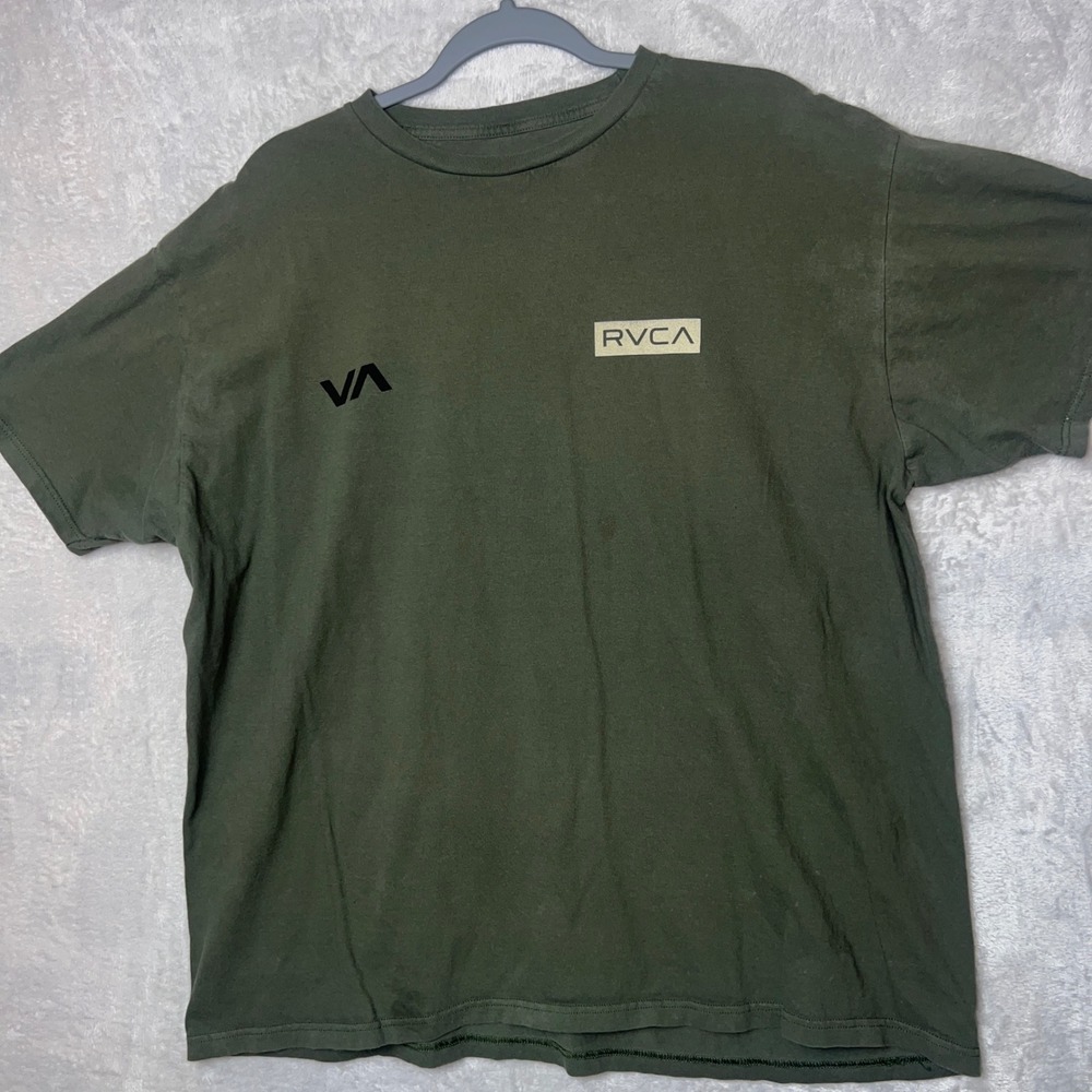 RVCA Balance of Opposites P.M. Tenore ANP Tee Mens XXL Olive Green Skater *READ